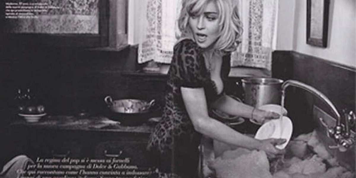 Madonna ymzwa talerze