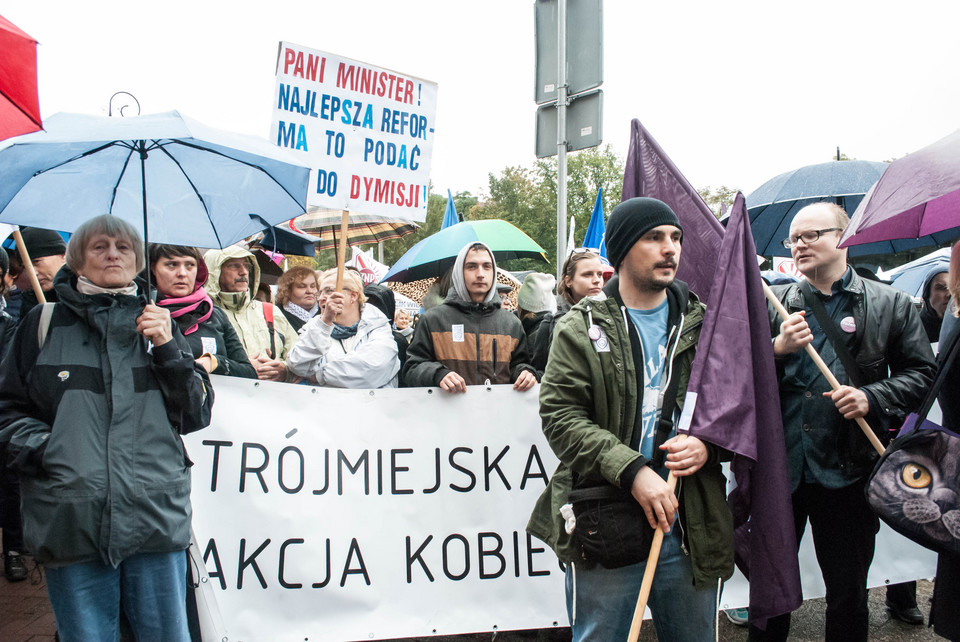 Nauczyciele protestowali w Gdańsku. "To jest sygnał ostrzegawczy dla całego rządu"