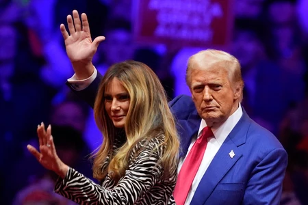 Donald i Melanija Tramp u Medison Skver Gardenu 27. oktobra