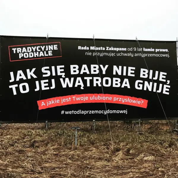 Takie billboardy pojawiły się w Zakopanym/Fot. Strajk Kobiet Podhale Facebook