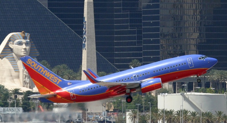 Southwest said it canceled the flights because of a combination of severe weather and air traffic control issues.
