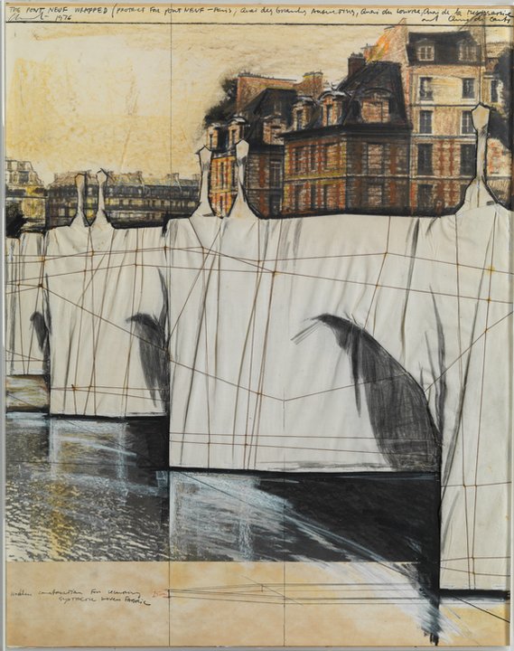 Christo - "Le Pont-Neuf empaqueté (Projet pour Paris)" ("The Pont-Neuf Wrapped (Project for Paris)", 1976)