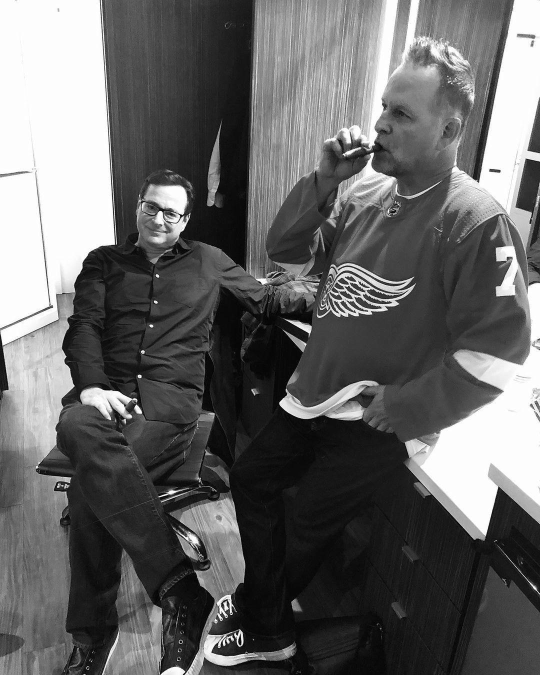 Americkí herci zo seriálu Plný dom Bob Saget a Dave Coulier.