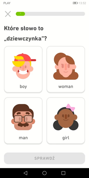 Aplikacja Duolingo