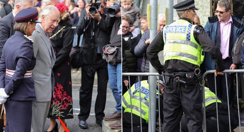 Eggs were thrown at King Charles during an official visit in York on Wednesday, by an individual who was arrested by police.Chris Jackson/Getty Images