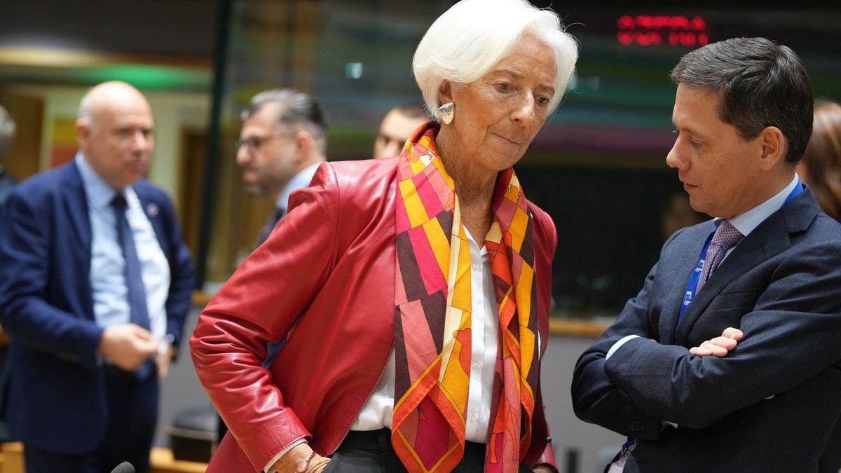 Kristin Lagard na sastanku ministara finansija evrozone u Briselu 11. decembra