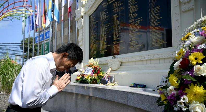 An official from the Japanese consulate was among diplomatic representatives and grieving families who paid respects and laid flowers at a memorial for victims of the 2002 Bali bombings, on the 17th anniversary of the attacks