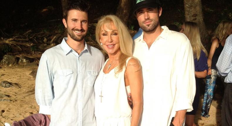 Linda Thompson flanked by her sons, Brody and Brandon Jenner