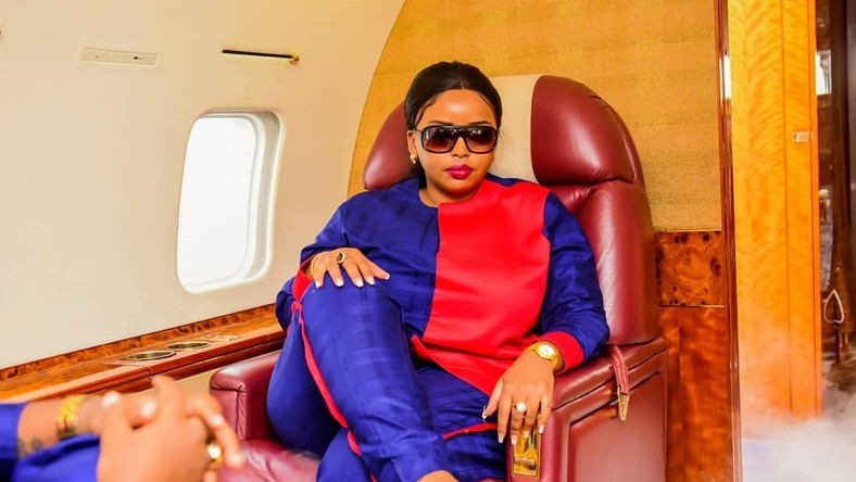 Rev Lucy Natasha in her jet (Instagram)