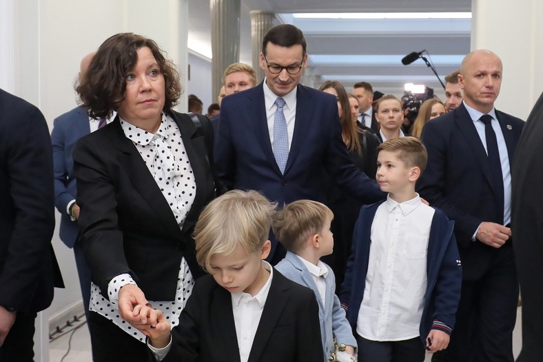 Mateusz Morawiecki w Sejmie z rodziną