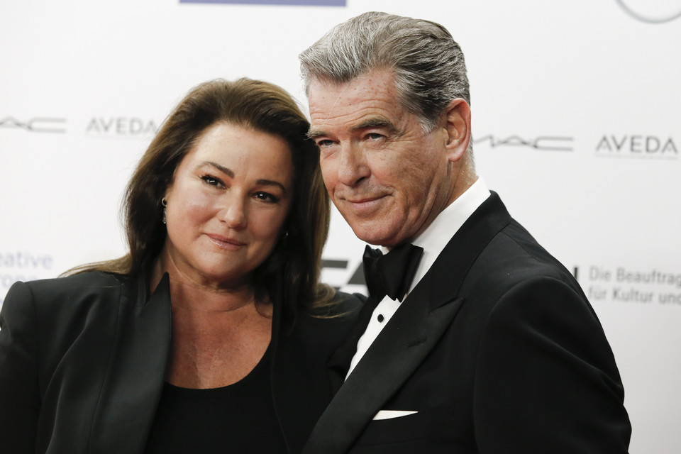 Pierce Brosnan i Keely Shaye Smith na rozdaniu Europejskich Nagród Filmowych