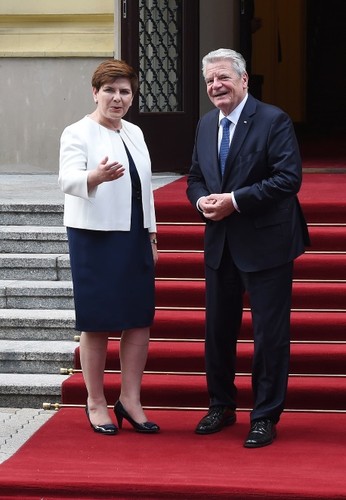 Beata Szydło i Joachim Gauck
