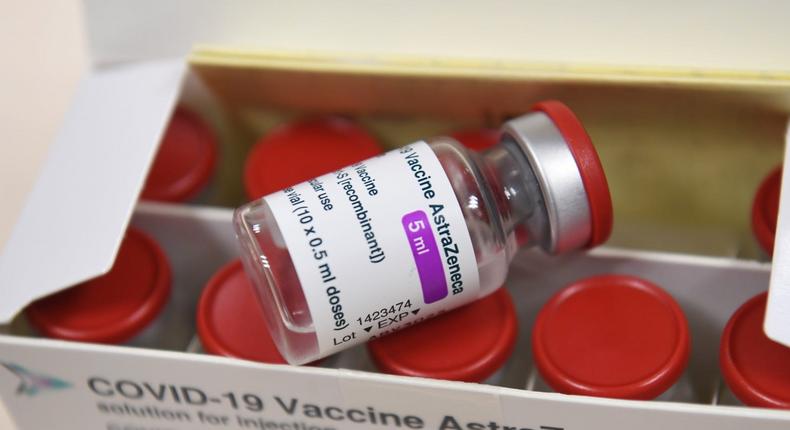 A box containing vials of the AstraZeneca COVID-19 vaccine [Business Insider]