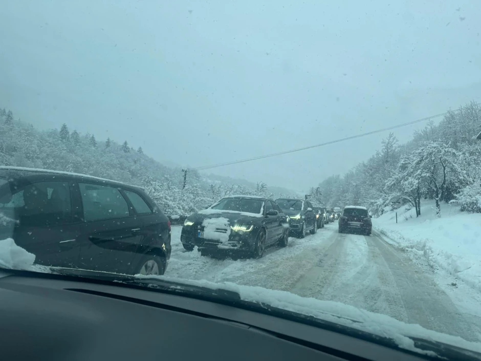 Mećava na putu kod Nove Varoši 