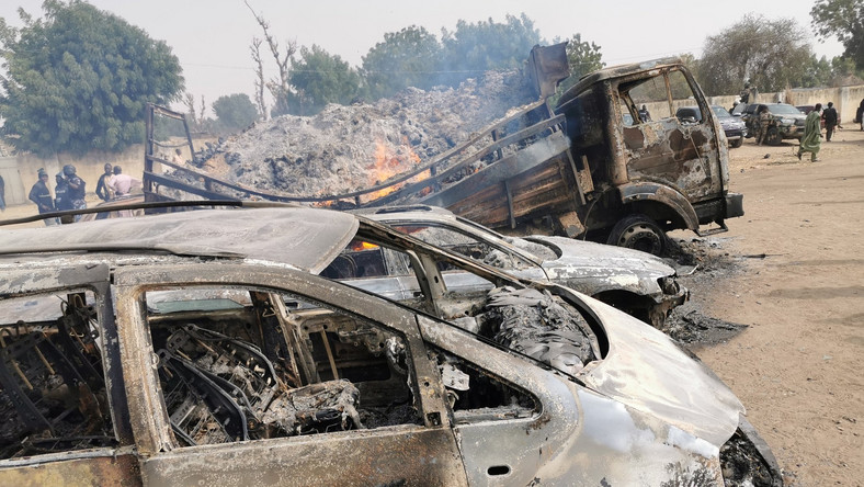 About 18 vehicles were burnt in Boko Haram's fresh attack in Borno. (Image used for illustrative purpose) [The Cable]