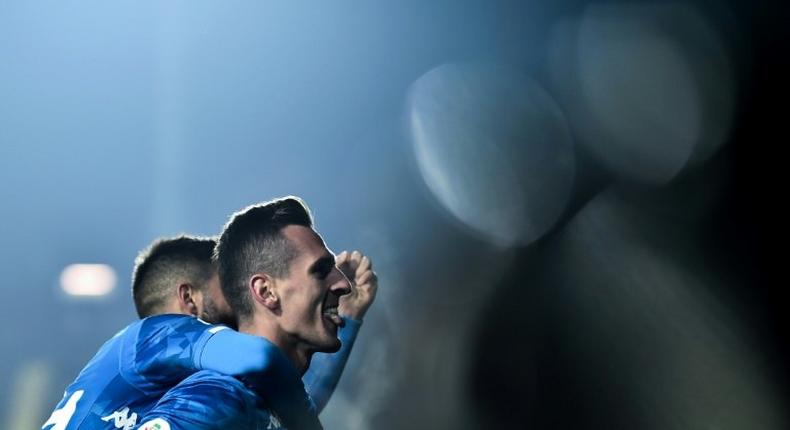 Napoli's Arkadiusz Milik bagged his second brace this season to bring his league tally to seven goals.