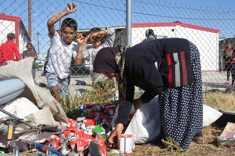 Osada Romów w mieście Farsala w centrum Grecji
