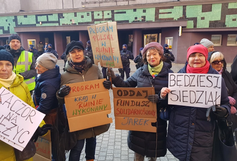 Protest mieszkańców Gliwic.