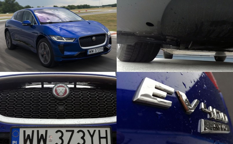 Podłoga I-Pace’a jest płaska jak nowa autostrada (specjalna osłona chroni akumulatory np. przed kamieniami), a atrapa chłodnicy ze szczeliną nad logo pełni rolę tunelu aerodynamicznego. W efekcie e-Jaguar łatwiej przecina ścianę powietrza, a to przekłada się na większy zasięg i pewniejsze trzymanie drogi przy wyższych prędkościach