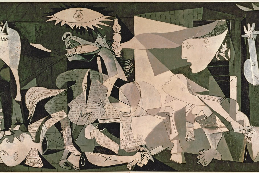 „Guernica” Pabla Picassa (z 1937 r.) znajduje się w Muzeum Narodowym Centrum Sztuki Królowej Zofii w Madrycie.