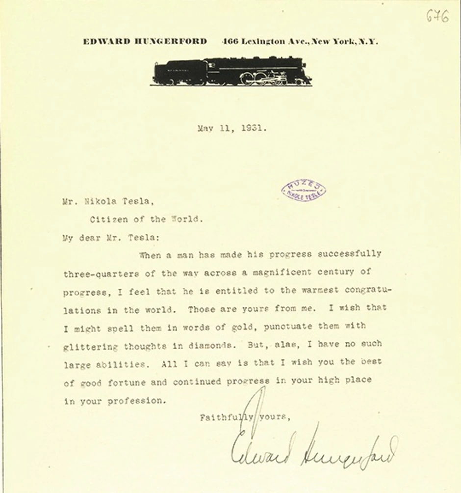 Pismo Edvarda Hungerforda