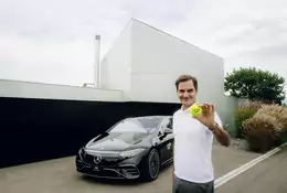 Roger Federer w nowym Mercedesie EQS