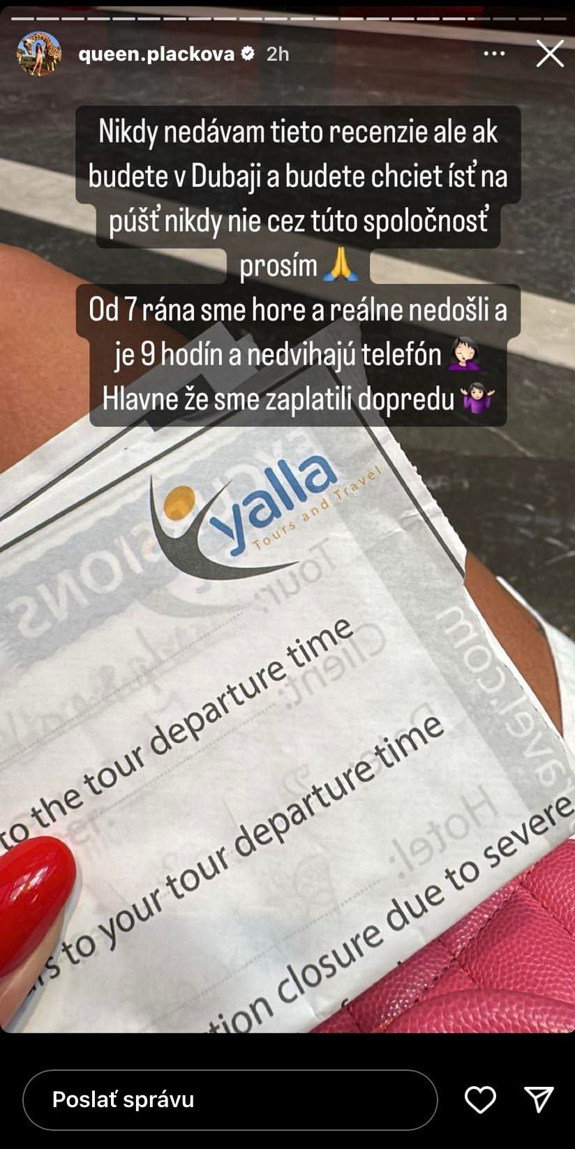 Takúto skúsenosť si nemohla nechať pre seba.