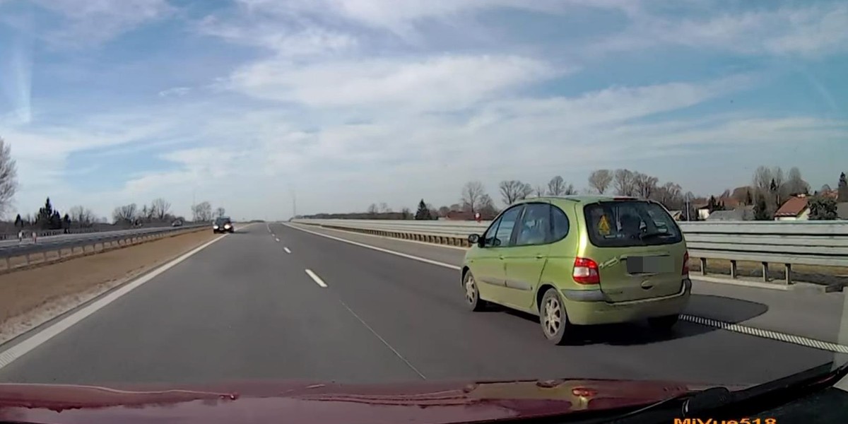 Jazda pod prąd autostradą A4