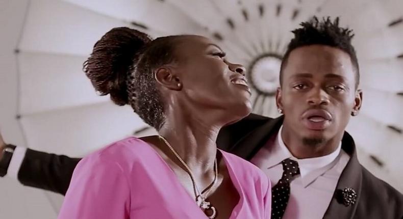 Akothee with Diamond Platnumz 