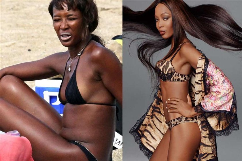 Wielki szwindel! Tak upiększają Naomi Campbell! FOTO