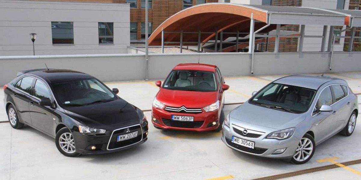 Mitsubishi Lancer kontra Citroen C4 i Opel Astra: kompakty tylko na pozór podobne