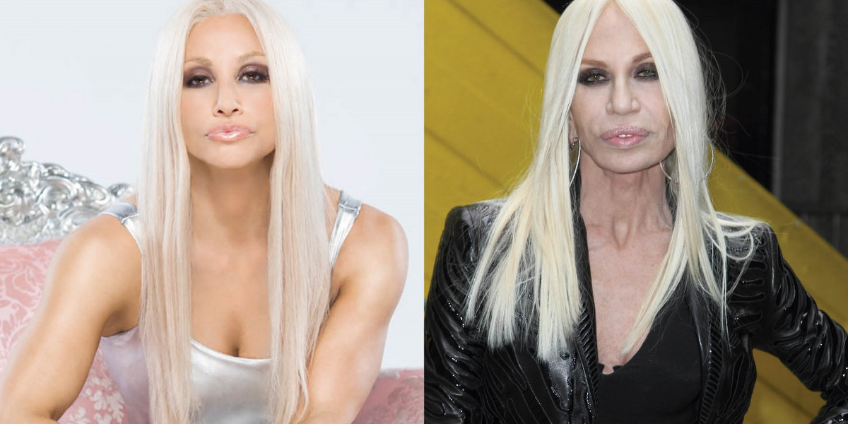 Gina Gershon jako Donatella Versace w filmie telewizyjnym House of Versace