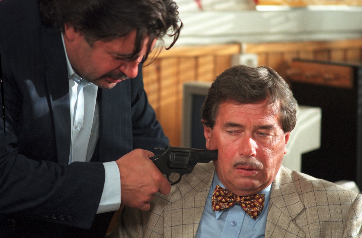 Krzysztof Globisz i Janusz Gajos w filmie "To ja, złodziej"