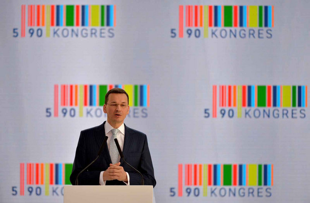 Wicepremier Mateusz Morawiecki w drugim dniu Kongresu 590 w podrzeszowskiej Jasionce PAP/Darek Delmanowicz