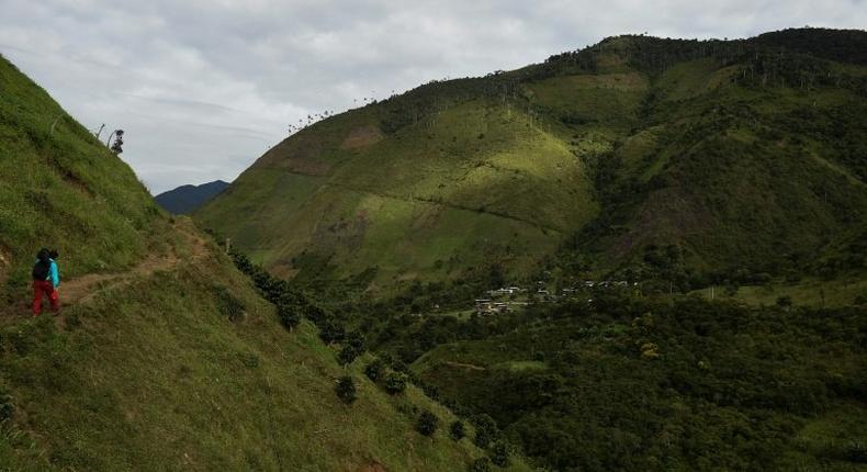 A landslide struck the Los Andes suburb of the town of Marquetalia, after the mountain town was hit by torrential rainfall