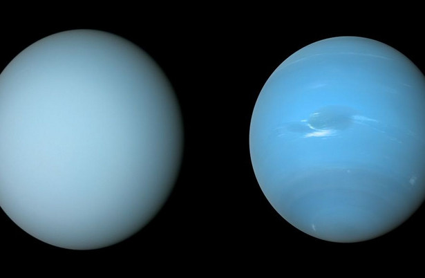 Zdjęcia Urana i Neptuna z Voyagera 2/ISS