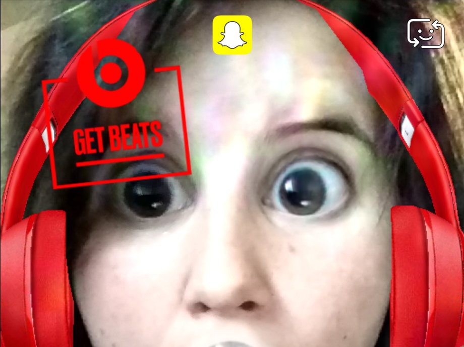 Beats was an early buyer of Snapchat's Sponsored Lens format.