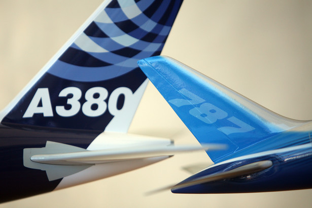 Modele samolotów Boeing 787 Dreamliner oraz Airbus A380