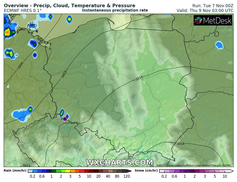 Noc przyniesie sporo rozpogodzeń