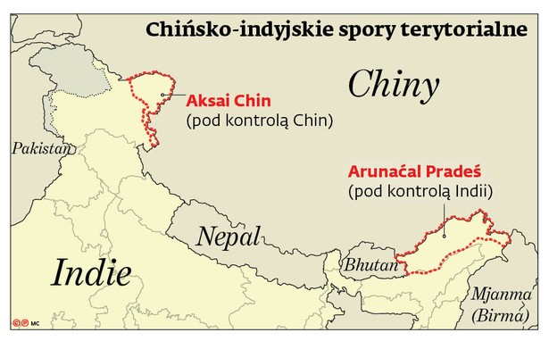 Chiny kontra Indie. Dwa mocarstwa nuklearne ścierają się na kamienie i pięści