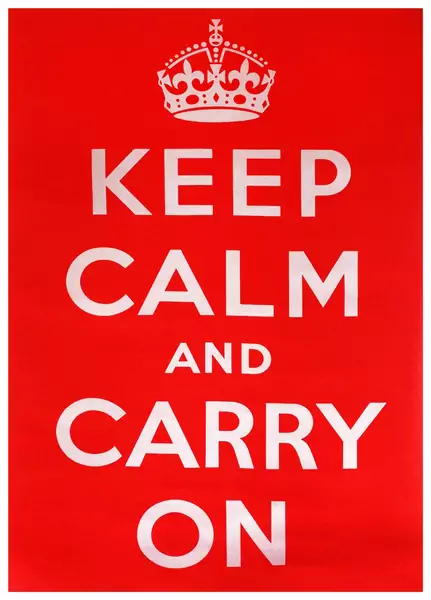 Plakat &quot;Keep Calm and Carry On&quot; w klasycznej wersji