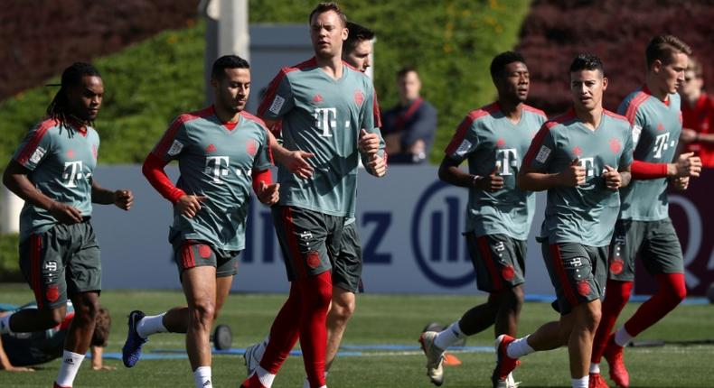 Bayern Munich training in Qatar