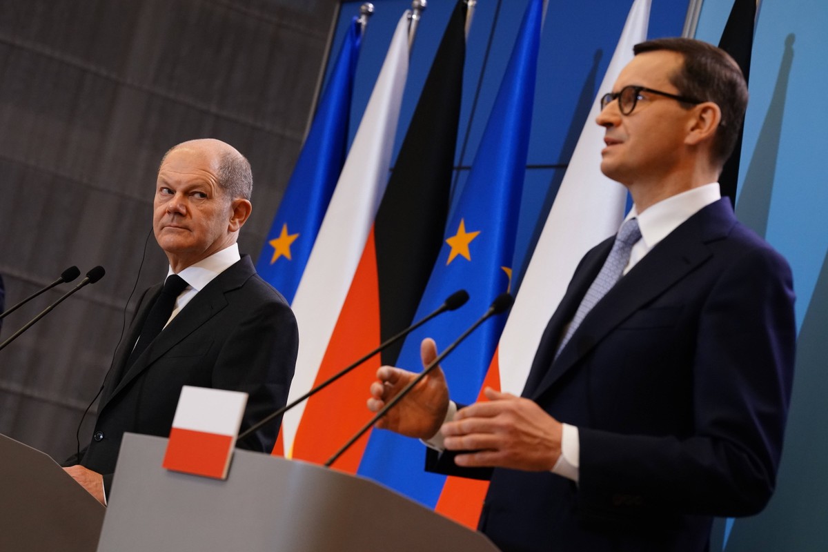 Olaf Scholz i Mateusz Morawiecki