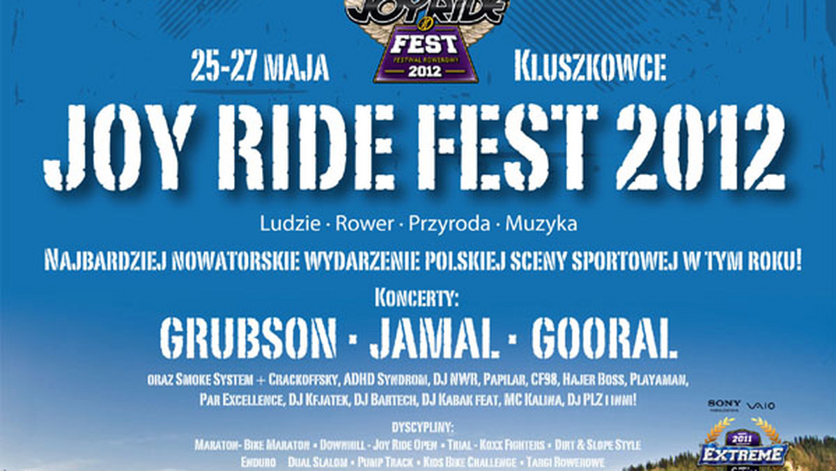 3 dni, 17 artystów, 8 dyscyplin rowerowych i zabawa do białego rana, czyli Sony VAIO Joy Ride Fest startuje już w najbliższy piątek!