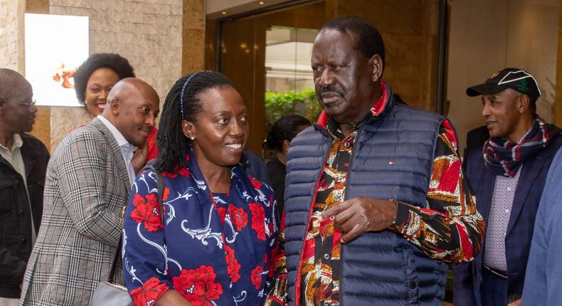 Senior Counsel Martha Karua with former Prime Minister Raila Odinga on August 31, 2022