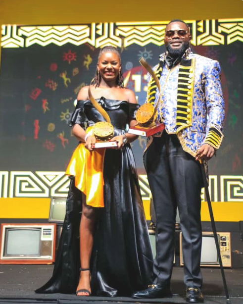 Daudi Anguka and Linah Sande at the 2024 Kalasha Awards