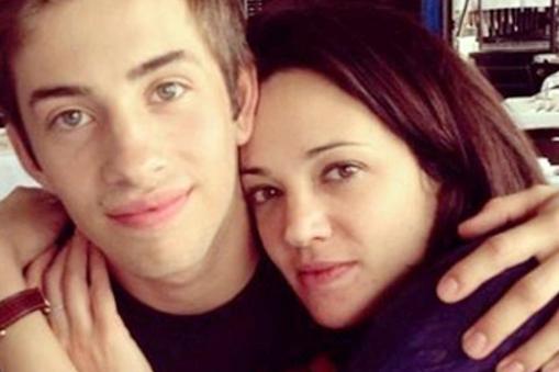 Actor Jimmy Bennet and Asia Argento