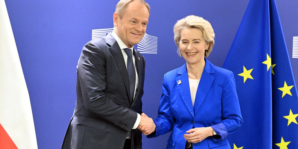 Donald Tusk i Ursula von der Leyen