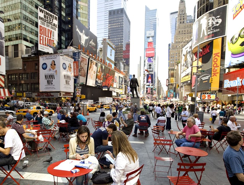 Stany Zjednoczone już nie sa mekką inwestorów, chociaż ciągle są oceniane najwyżej z krajów rozwiniętych. Na zdj. Times Square w Nowym Jork.
