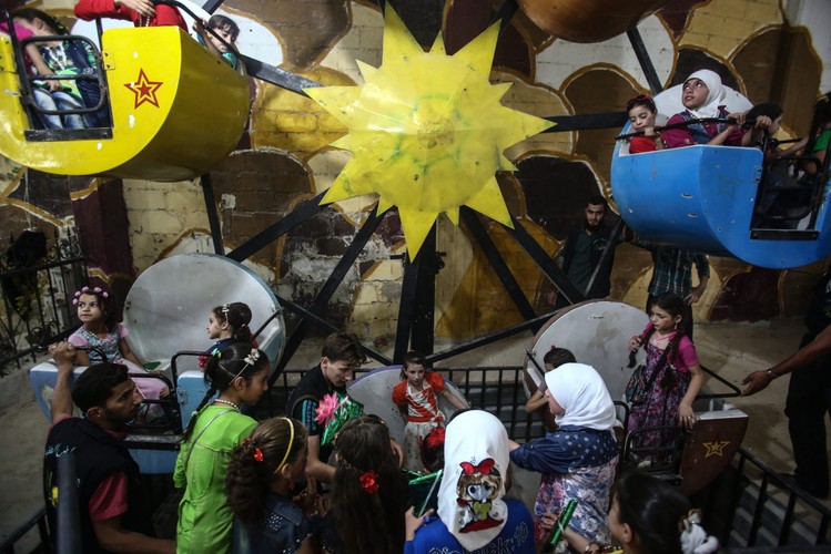 Park rozrywki w Erbeen we wschodniej Gucie, na przedmieściach Damaszku